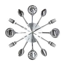 ATMOSPHERA Nástenné hodiny Cutlery, chrómová