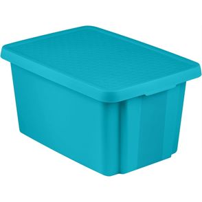 Modrý úložný box s vekom Curver Essentials, 45 l