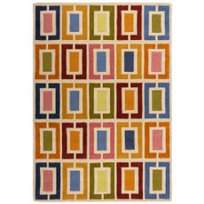 Flair Rugs koberce Ručne všívaný kusový koberec Illusion Retro Blocks Multi - 80x150 cm