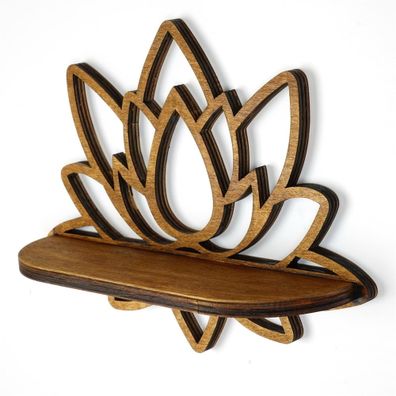 Polica v prírodnej farbe 33 cm Lotus – Kalune Design