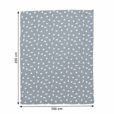 KONDELA Navo obojstranná baránková deka 150x200 cm sivá / biela / vzor