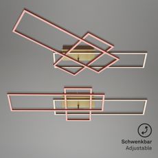 Brilo - LED Stmievateľný prisadený luster FRAME LED/51W/230V hnedá/zlatá + DO