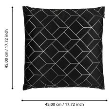 Eglo 420075 - Dekoračný vankúš SINGU 45x45 cm čierna/strieborná