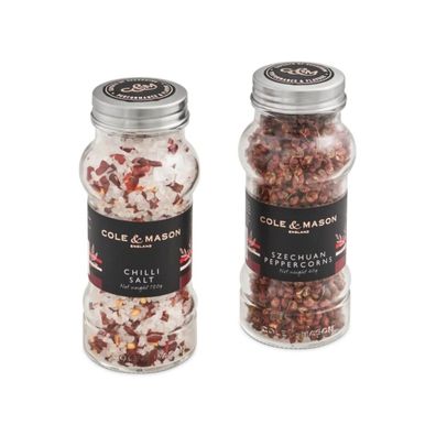 Cole&amp;Mason - Darčeková sada Aromatic chilli soli a sečuánskeho koremia