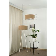 Brilagi - LED Luster na lanku LYRA 1xE27/15W/230V hnedá/biela
