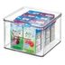 Transparentný úložný box s vekom iDesign The Home Edit, 15,2 x 15,2 cm