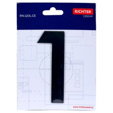 RN.120L.1.CE číslo "1" 120mm čierne matné Čierna