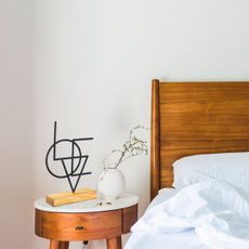 Hanah Home Kovová dekorácia Geometric 41 cm čierna