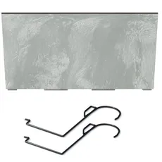 Prosperplast Truhlík s háčikmi Efect betón, varianta 58 cm