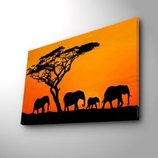 Wallity Obraz s LED osvetlením SLONÍ PUTOVANIE 53 45 x 70 cm