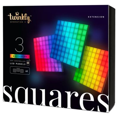 Twinkly TWQ064STW-03-BAD - SADA 3xLED RGB Panel SQUARES 64xLED 16x16 cm Wi-Fi