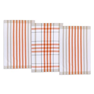 Bellatex Kuchynská utierka káro oranžová, 50 x 70 cm, sada 3 ks