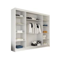Veľká šatníková skriňa ASTON V 250 cm - čokoláda