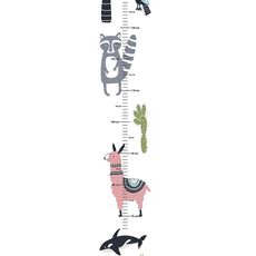 Marburg Detský nástenný meter SVET ZVIERAT z vinylu Zvoľte rozmer: 18 cm x 270 cm