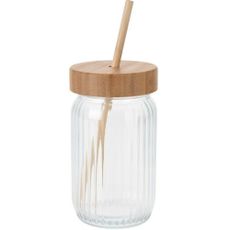 EH Pohár na nápoje s bambusovým viečkom, 0,5 l