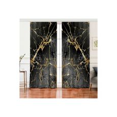 Závesy v čierno-zlatej farbe v súprave 2 ks 140x260 cm – Mila Home