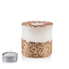 Mondex Malý moderný svietnik Diament 12 cm bielo-zlatý