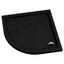 Vanička polokrúhla Black Stone 80x80x5 R55 Espera AQM263CST