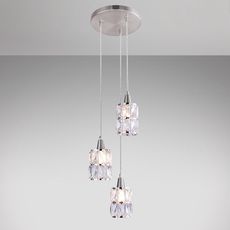 Závesná lampa 15760-3 chrómový kryštál LW3