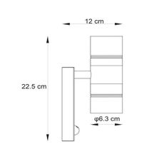 Lucide14866/10/12-LED Vonkajšie svietidlo so senzorom ARNE-LED 2xGU10/5W/230V IP44