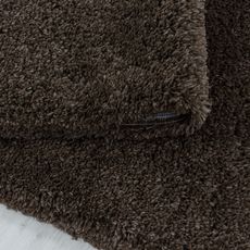 Ayyildiz , Kusový koberec Fluffy Shaggy 3500 brown kruh, 120x120 (priemer) kruh, hnedá, obývacia izba