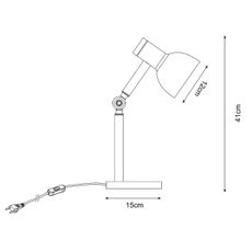 Zuma Line T22004B-WH - Stolná lampa BALBO 1xE14/40W/230V biela