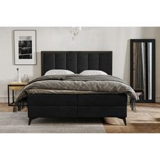 Čalúnená posteľ LOFT rozmer 160x200 cm - čierna 