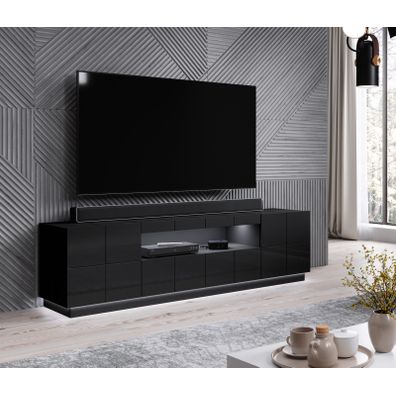 CAMA MEBLE Reja tv stolík čierny lesk