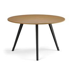 Konferenčný stôl PRIMO ZEN, priemer 120 cm, čierna podnož, buk