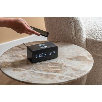 Karlsson 5933BK LED budík/hodiny s nabíjaním 15 cm