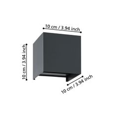 Eglo 901049 - LED Nástenné svietidlo VALMONTONE 2xLED/1,5W/230V 3000K čierna