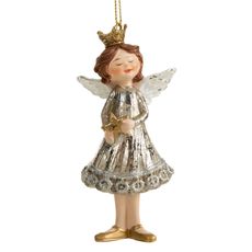VIANOČNÁ DEKORÁCIA SADA 4KS ANGEL 10 CM VIACFAREBNÁ