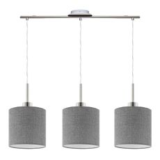 Eglo - LED  Luster na lanku TUNJA 3xE27/60W/230V šedá
