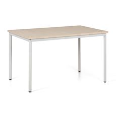 Jedálenský stôl TRIVIA, sivá podnož, 1200 x 800 mm, breza