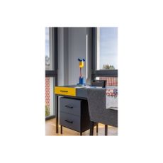 Modrá stolová lampa s kovovým tienidlom (výška 50 cm) Mouse – GTV