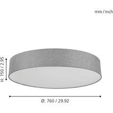 Eglo 98669 - LED RGBW Stmievateľné stropné svietidlo ROMAO-C LED/45W/230V + DO