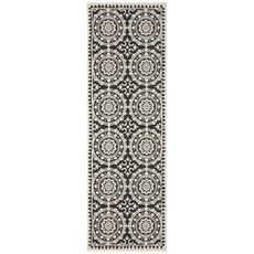 NORTHRUGS - Hanse Home koberce Behúň Twin Supreme 104129 Black / Cream – na von aj na doma - 80x350 cm