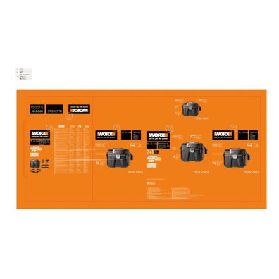 Aku dielenský vysávač WX031.9 20V - bez akumulátora - Powershare