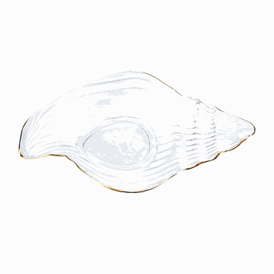 Servírovacie misky, set 4 ks, sklo, PURE SHELLS