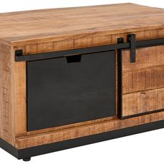 Livetastic KONFERENČNÝ STOLÍK, hnedá, čierna, drevo, kov, 100/45/66 cm