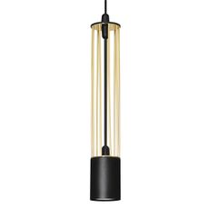 LED Luster na lanku BARS 2xGU10/4,8W/230V čierna/zlatá