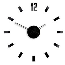 ModernClock 3D nalepovacie hodiny Point čierne