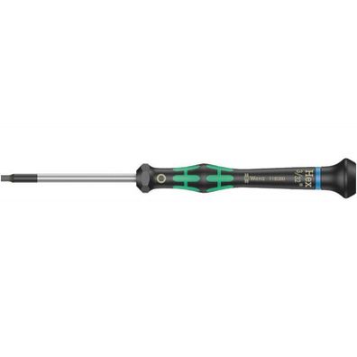 Wera 118080 Šesťhranný skrutkovač 3/32 "x60 mm na použitie v elektronike Kraftform Micro typ 2054, palec