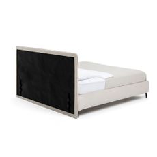 Béžová čalúnená dvojlôžková posteľ s roštom 180x200 cm Noira Slim – Bonami Selection