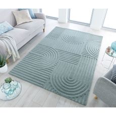 Tyrkysovomodrý vlnený koberec Flair Rugs Zen Garden, 120 x 170 cm