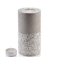 Mondex Střední moderní svícen Diament 24 cm béžový