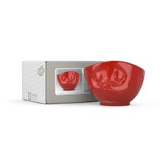 Červená porcelánová bozkávajúca miska 58products