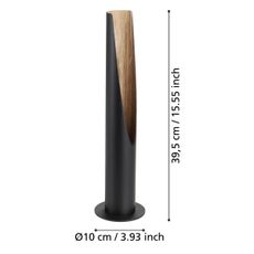 Eglo 900876 - LED Stolná lampa BARBOTTO 1xGU10/4,5W/230V čierna/hnedá