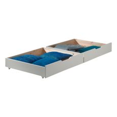 Biele zásuvky pod detskú posteľ 2 ks Pino – Vipack