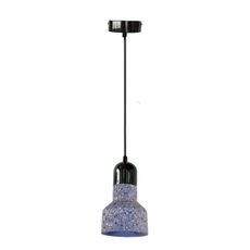 Luster na lanku TERRAZZO 1xE27/60W/230V pr. 12 cm šedá